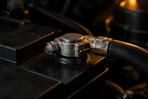 A car battery terminal and cable